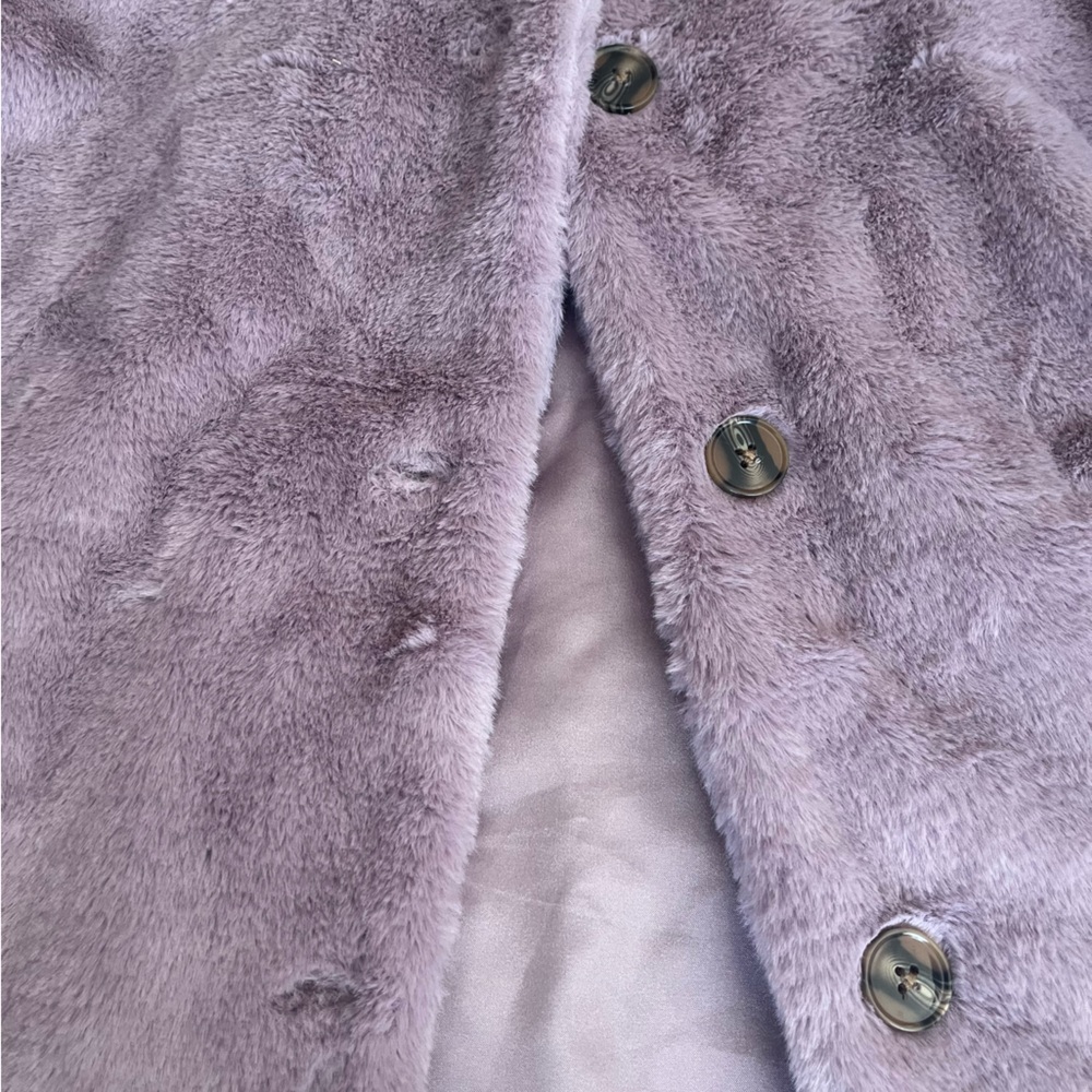 Cuddl Duds Lavender Berry Faux Fur Plush Shacket - Picture 2 of 5